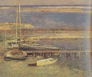Theodore Robinson Boats at a Landing (nn02) oil painting reproduction